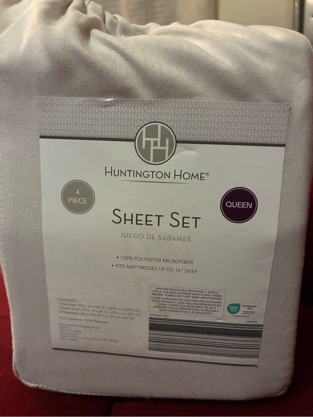 Huntington Home Queen Sheet Set - Light Silver Gray
